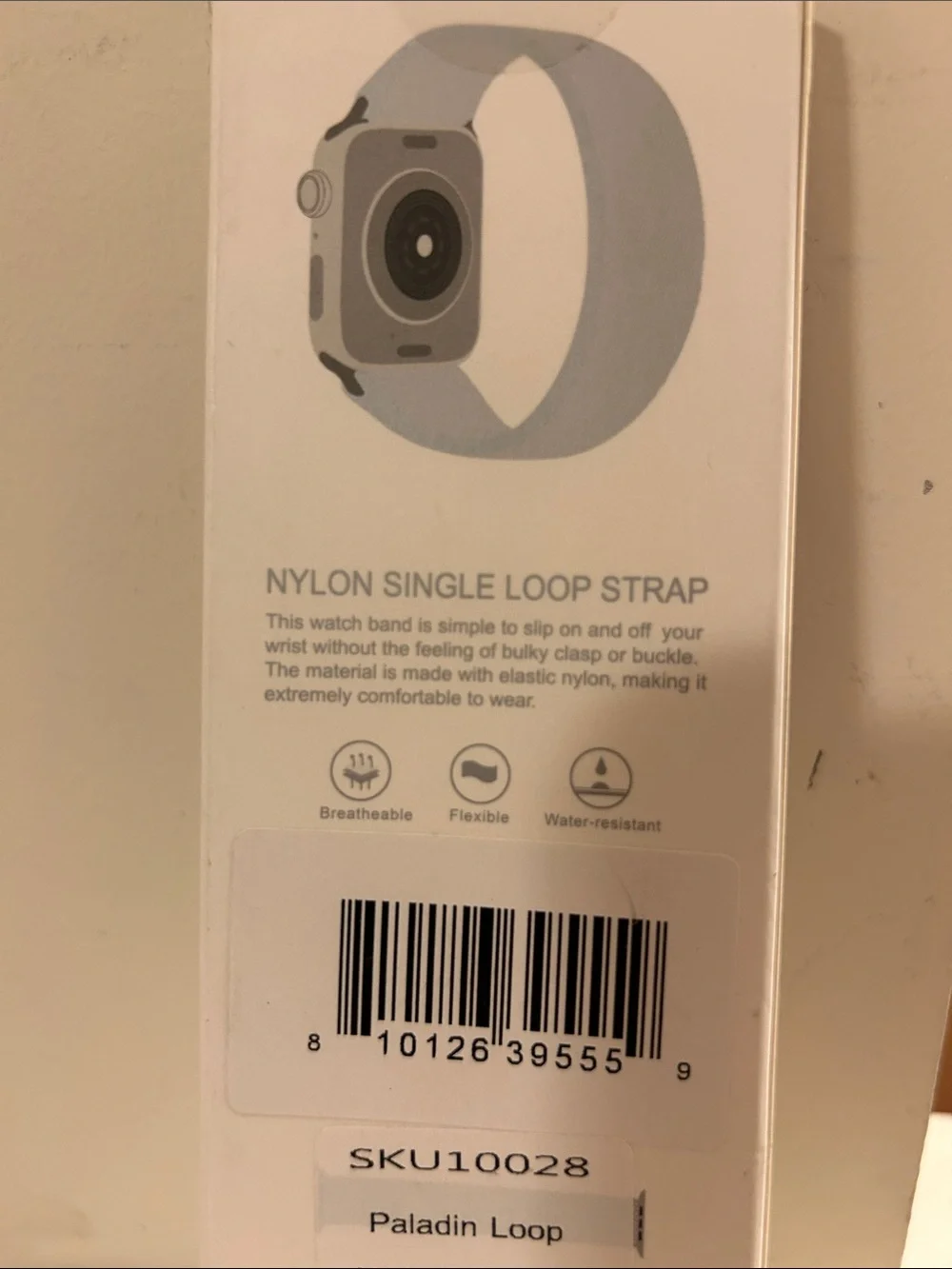 Solace Paladin Loop Apple Watch Nylon Band in White 38/40/42 MM No Clasps